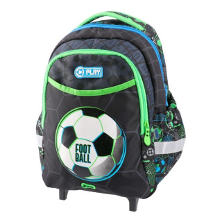 Ranac za vrtić sa točkićima PLAY - Neon Football 