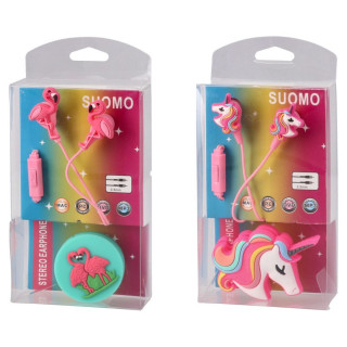 Slušalice bubice sa mikrofonom - flamingo i jednorog 