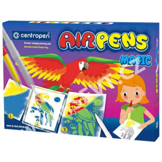 Duvajući flomasteri 10+1 CENTROPEN - Magic sa šablonima 