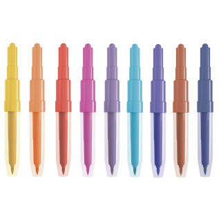Duvajući flomasteri 10 CENTROPEN - Pastel sa šablonima 