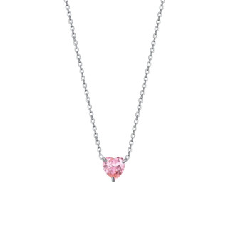 Ogrlica LUCA BARRA kristal roze srce 