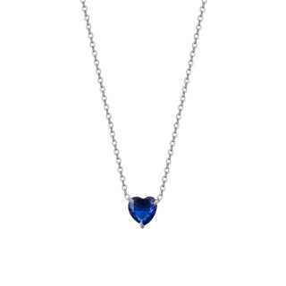 Ogrlica LUCA BARRA kristal plavo srce 