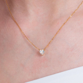 Ogrlica LUCA BARRA kristal belo srce 