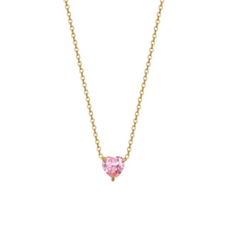 Ogrlica LUCA BARRA kristal roze srce 