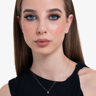 Ogrlica LUCA BARRA beli kristal 