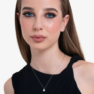 Ogrlica LUCA BARRA beli kristal 