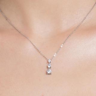 Ogrlica LUCA BARRA beli cirkoni 