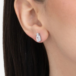 Minđuše LUCA BARRA beli kristali 