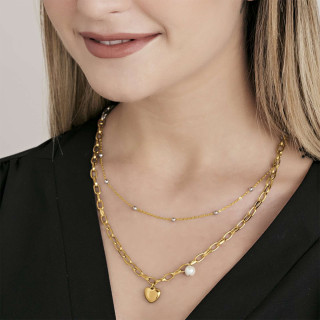 Ogrlica LUCA BARRA  Pearl Heart 