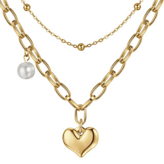 Ogrlica LUCA BARRA  Pearl Heart 