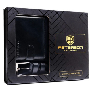 Elegantan set novčanik i kaiš PETERSON koža 