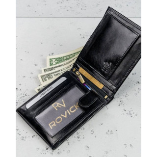 Muški kožni novčanik crni ROVICKY 