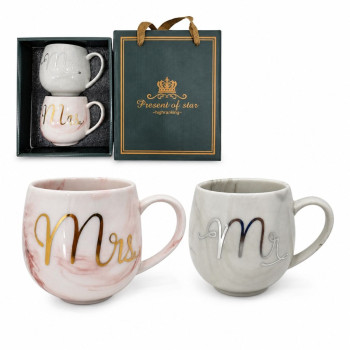 Set keramičkih šolja Mr & Mrs 