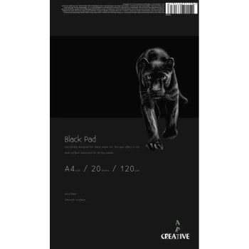 Skicen blok A4 CREATIVE crni 120g 20l 