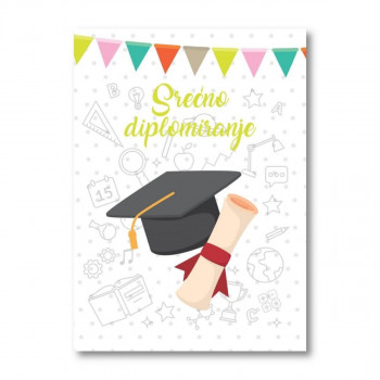 Čestitka HAPPY PRINT - Srećno diplomiranje 