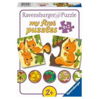Moje prve puzzle RAVENSBURGER Životinje i mladunci 2x9 