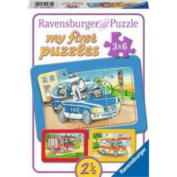 Moje prve puzzle RAVENSBURGER Životinje u akciji 3x6 