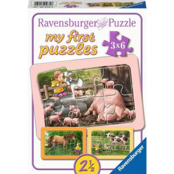 Moje prve puzzle RAVENSBURGER Istražujući farmu 2x6 