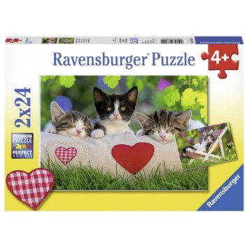 Puzzle RAVENSBURGER Zaljubljene mace 2x24 