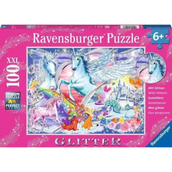 Puzzle RAVENSBURGER Jednorog sa šljokicama 100XXL 