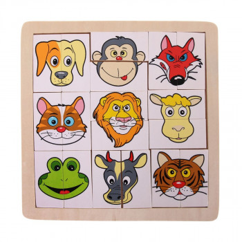 Puzzle sa glavama životinja WOODY 