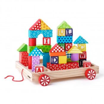 Set kockica WOODY u prikolici 