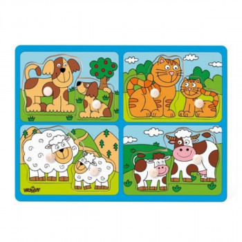 Puzzle WOODY životinje i njihovi mladi 