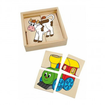 Mini puzzle WOODY lokomotiva 