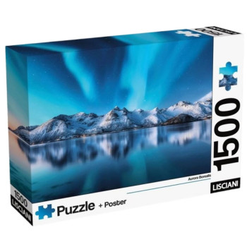 Puzzle LISCIANI 1500 Aurora Borealis + Poster 