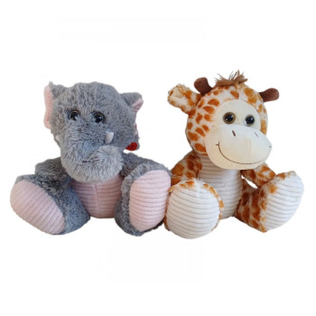 Plišana igračka slon/žirafa 30 cm 