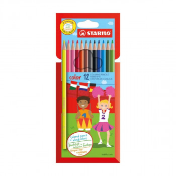 Drvene bojice 12 STABILO + gumica + gafitna olovka 