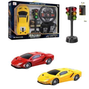 Auto sa pedalama i volanom i semaforom 