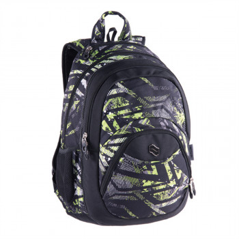 Školski ranac PULSE 2u1 Teens - Green riddle 