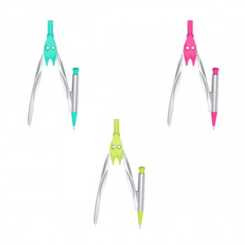 Šestar DELI sa tehničkom olovkom 