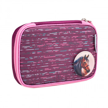 Prazna pernica BELMIL 1 zip - Stripes Bordeaux 