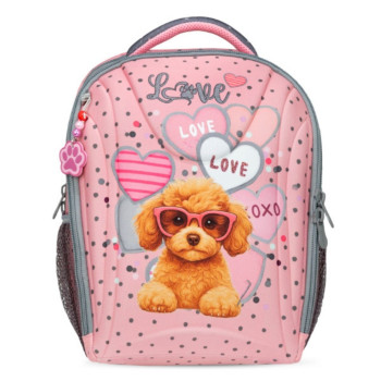 Anatomski ranac BELMIL Sturdy - Pink Heart Puppy 