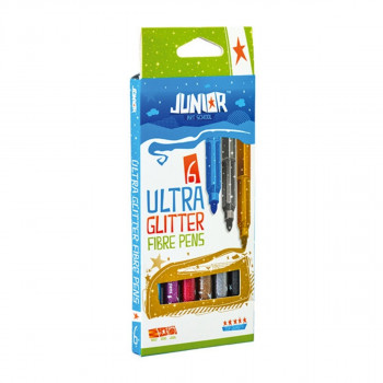 Flomasteri 6 Ultra Glitter JUNIOR 