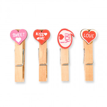 Drvene štipaljke srca JUNIOR Crafty 
