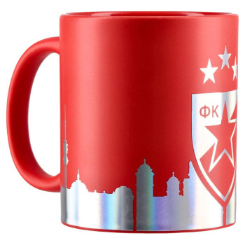 Keramička šolja Crvena Zvezda metalik 
