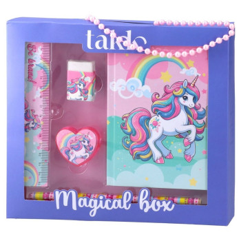 Dnevnik i set pribora jednorog 