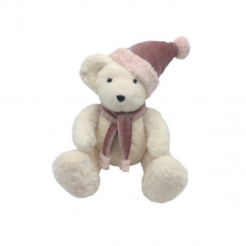 Roze meda novogodišnja dekoracija 40 cm 