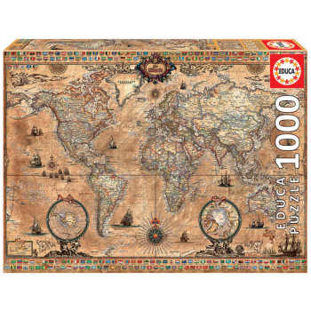 Puzzle EDUCA 1000 World Map 