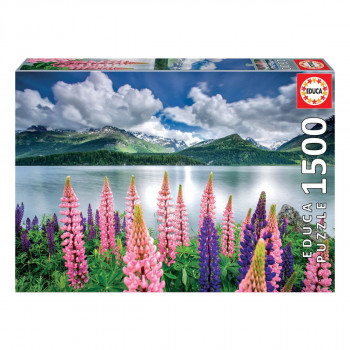 Puzzle EDUCA 1500 Tulips on lake 