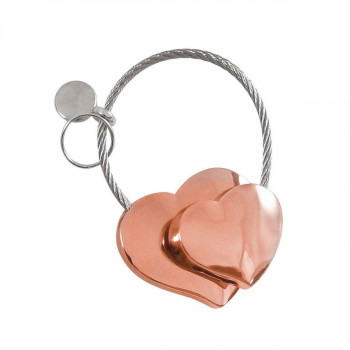 Privezak srca rose gold 