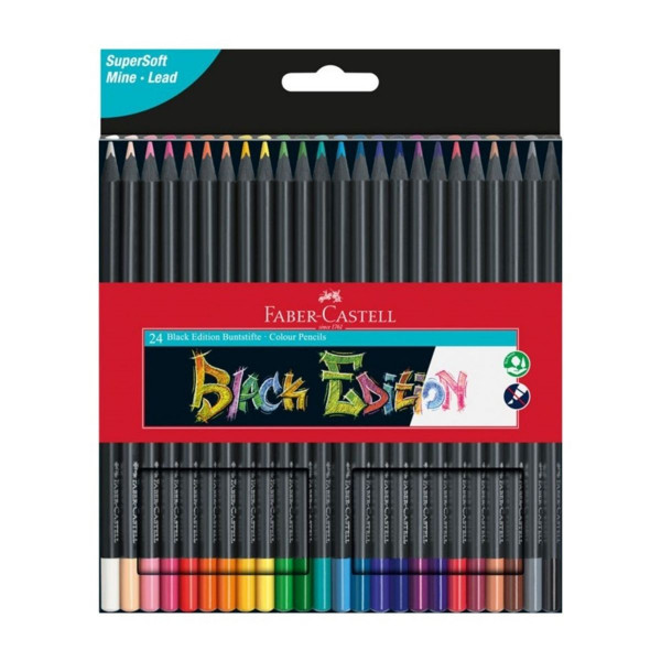 Drvene bojice 24 FABER CASTELL Black Edition 