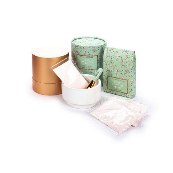 Set za nanošenje maske na lice Beautiful flower clay powder 