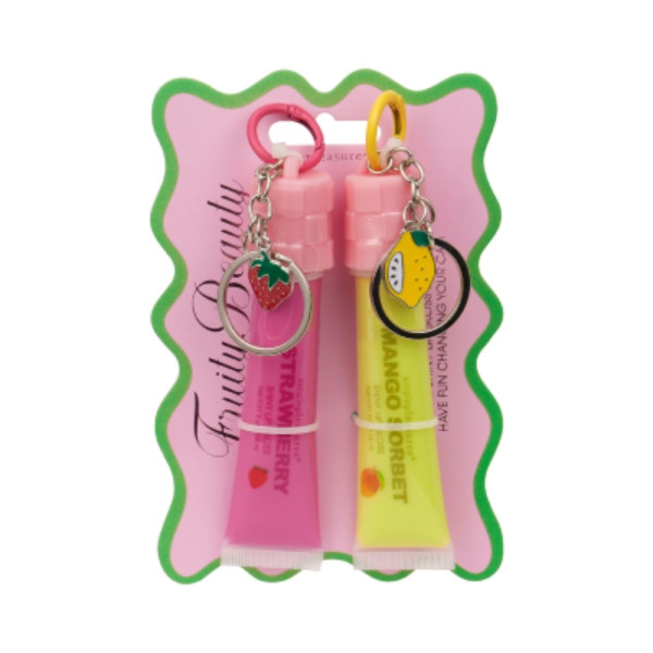 Privezak i sjaj za usne FRUITY STRAWBERRY set 