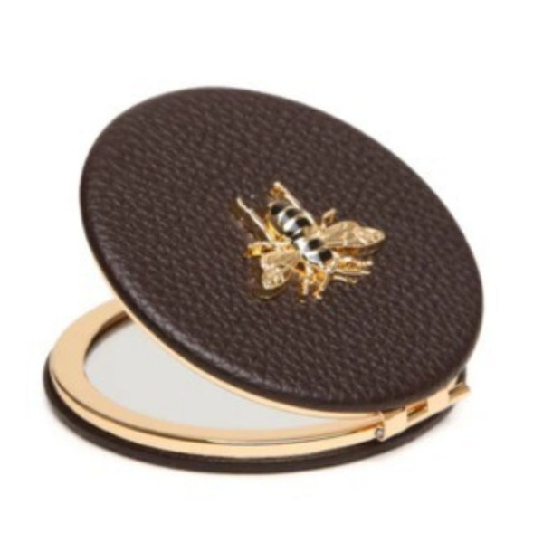 Ogledalce ALICE WHEELER Round - Chocolate 