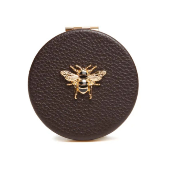 Ogledalce ALICE WHEELER Round - Chocolate 
