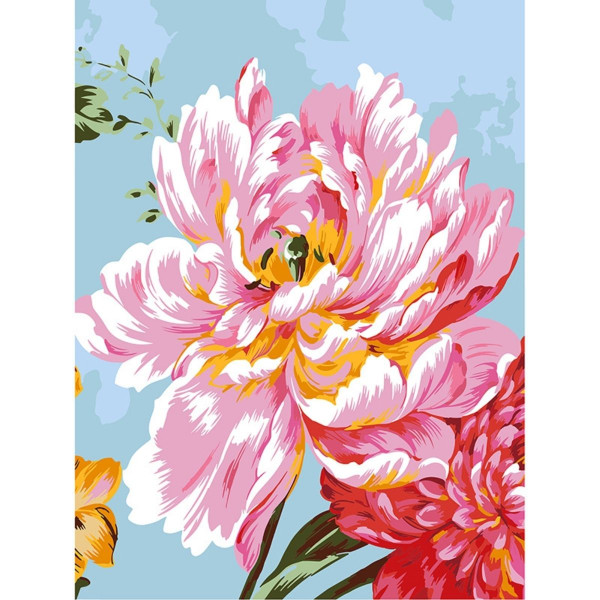 Bojenje po brojevima - Božur akril 40X30 